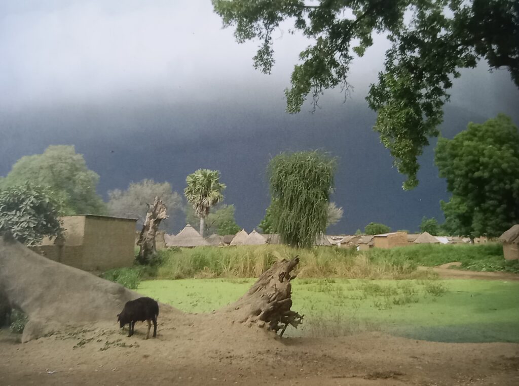 Arrivée de l'orage à Bongor, Tchad. 
